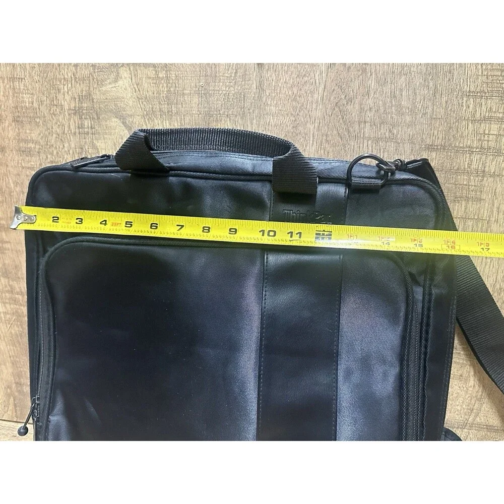 ThinkPad black computer bag with multiple compartments and pockets 16x13 Inches